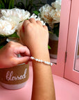 Freshwater Cultured Pearl Bracelet for Baby girls Jewelry. Birthday Gifts,