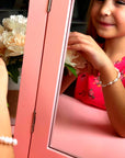 Freshwater Cultured Pearl Bracelet for Baby girls Jewelry. Birthday Gifts,