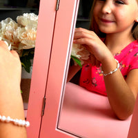 Freshwater Cultured Pearl Bracelet for Baby girls Jewelry. Birthday Gifts,