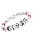 Baby Crystals Birthstone Bracelet Personalized Name Pearl Bracelet for girls