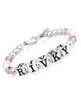 Baby Crystals Birthstone Bracelet Personalized Name Pearl Bracelet for girls