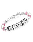 Baby Crystals Birthstone Bracelet Personalized Name Pearl Bracelet for girls