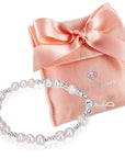 Freshwater Cultured Pearl Bracelet for Baby girls Jewelry. Birthday Gifts,