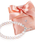 White Toddler Pearl Bracelet Sterling Silver Baby Jewelry