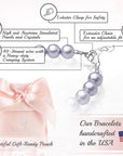 Teen Girl Elegant Bracelets with Lavender Pearls