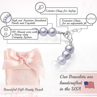 NewBorn Baby Girl Elegant Bracelet with Lavender Pearls