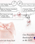 Sterling Silver Beads Box Cross Pink Pearl Bracelet for Girls - Baptism Gifts