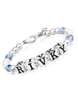 Baby Crystals Birthstone Bracelet Personalized Name Pearl Bracelet for girls