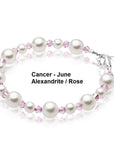 White Pearl June Birthstone Bracelet Baby Girl Gift Jewelry Toddler