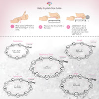 Personalized Birthstone Pearl Bracelet for Girls with Birthstone Crystals