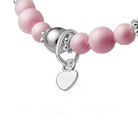 Personalized Birthstone Pearl Bracelet for Girls with Birthstone Crystals