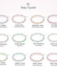 Personalized Birthstone Pearl Bracelet for Girls with Birthstone Crystals