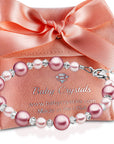 Baby Crystals Personalized Birthstone Bracelet for Girls & Women -Custom Initial Charm Bracelet,