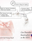 Sterling Silver White Pearl Bracelet for Girls