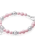 Sterling Silver Heart Charm Beaded Bracelet for Girls- Baby/Children’s/Teens - Baby Crystals
