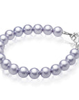 Lavender Pearl Baby Bracelet, Sterling Silver Gift for Girls