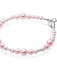 Pink Pearl Baby Bracelet, Sterling Silver Jewelry Gift