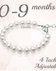 NewBorn Baby Girl Elegant Bracelet with White Pearls