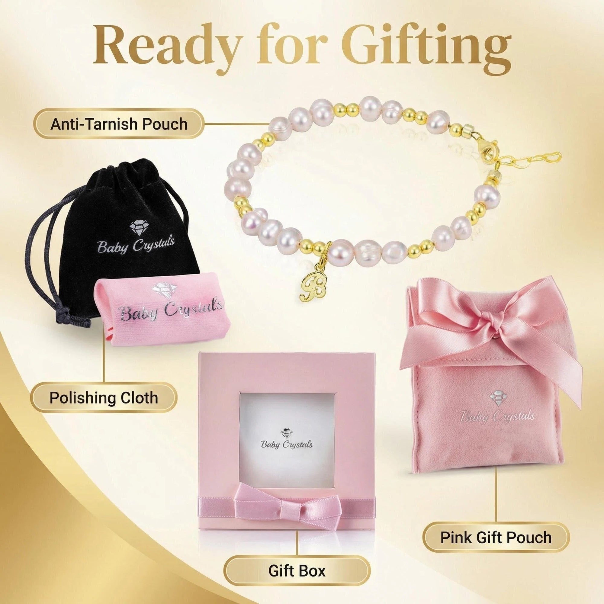 14K Gold Plated Baby Cross Bracelet Baptism Jewelry