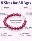 Powder Rose Pearl Infant Bracelet, Sterling Silver Keepsake