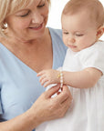 Sterling silver Cross White Pearl Bracelet for Girls Baptism & Christening