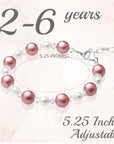 Toddler Girl Rose White Pearl Bracelet