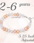 Toddler Bracelet Pink White Freshwater Pearl Jewelry