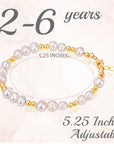14K Gold Plated Baby Pearl Bracelet Infant Jewelry Gift
