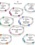 White Pearl Birthstone Bracelet Safe Baby Jewelry Newborn Infant Toddler