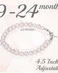 Toddler Cross Pearl Bracelet Sterling Silver Girl Jewelry