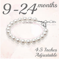 Infant Baby Girl Elegant Bracelet with White Pearls