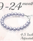 Infant Baby Girl Elegant Bracelet with Lavender Pearls