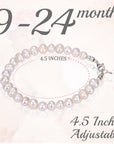 White Toddler Pearl Bracelet Sterling Silver Baby Jewelry