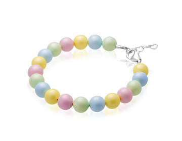 Multicolor Pastel Pearl Bracelet for Girls , High end Simulated Pastel Beads