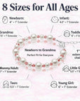 White Pearl January Garnet Birthstone Bracelet Baby Girl Gift Jewelry Toddler