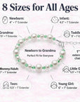 White Pearl May Emerald Birthstone Bracelet Baby Girl Gift Jewelry Toddler
