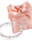 White Pearl June Birthstone Bracelet Baby Girl Gift Jewelry Toddler