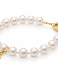 Infant Baby Sterling Silver Cross Baptism & Christening White Pearl Bracelet