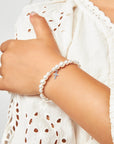 Toddler Baby Sterling Silver Cross White Pearl Christening Baptism Bracelet