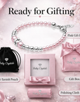 Pink Pearl Charm Bracelet, Silver Beads & Sterling Silver Box Cross
