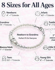 White Pearl Charm Bracelet, Silver Beads & Sterling Silver Box Cross