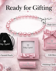Pink Pearl Christening Charm Bracelet, Sterling Silver Cross