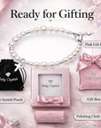 White Pearl Christening Charm Bracelet, Sterling Silver Cross