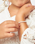 Little Girl Toddler Elegant Bracelet with White Pearls