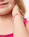 Toddler Girl Rose White Pearl Bracelet
