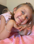 Toddler Baby White Pearl and Clear Crystals Bracelet