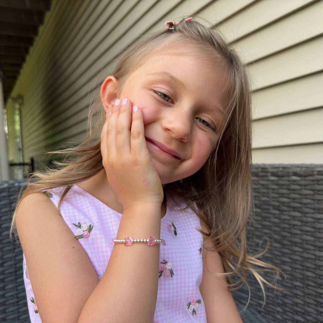 Little Girl Toddler Pink Butterfly Bracelet