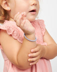 Lavender Pearl Baby Bracelet, Sterling Silver Gift for Girls
