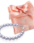 NewBorn Baby Girl Elegant Bracelet with Lavender Pearls