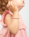Powder Rose Pearl Infant Bracelet, Sterling Silver Keepsake